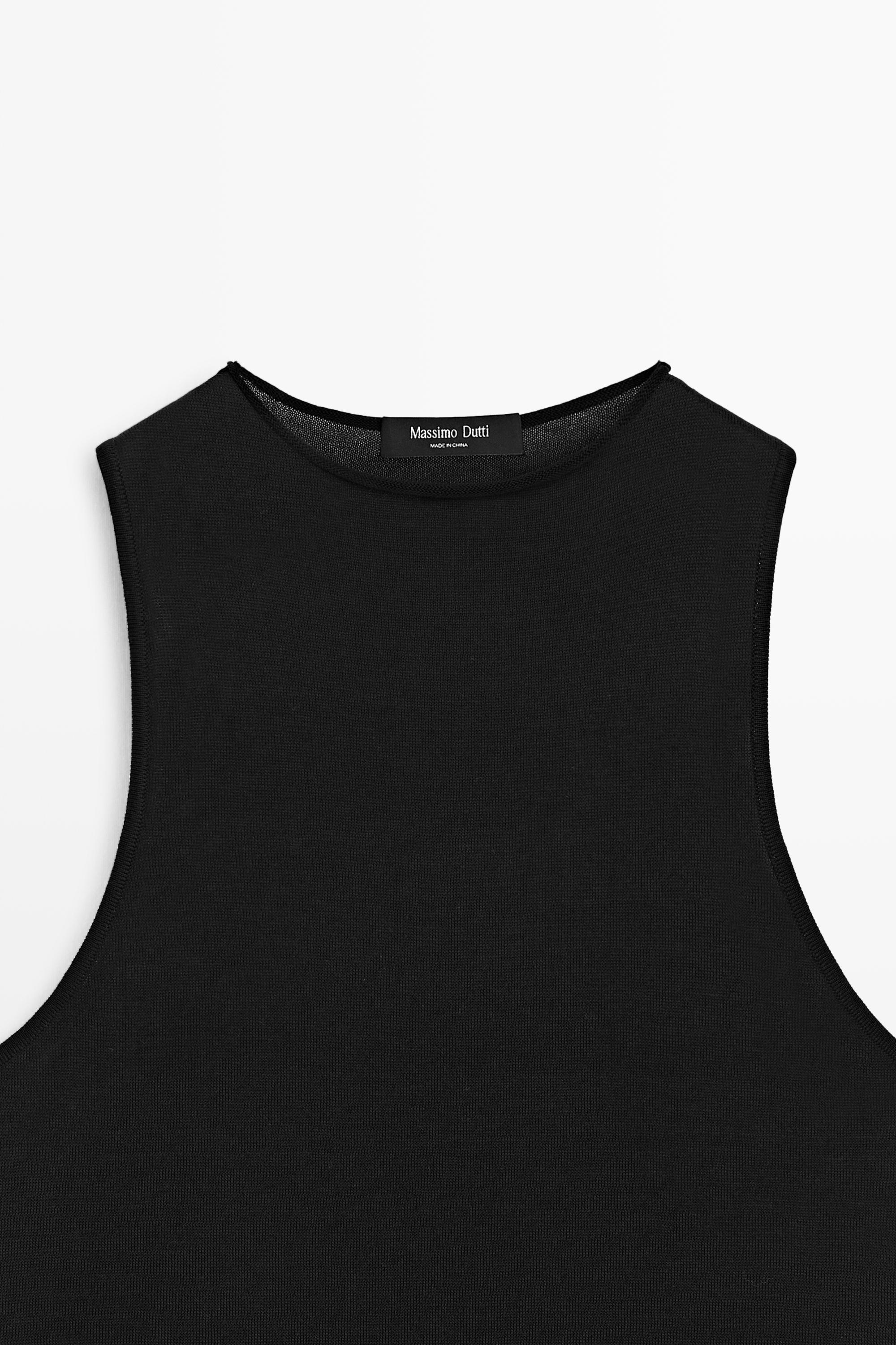 Lace detail halter top